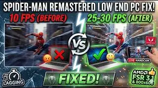 Spider-Man Marvel Remastered: Fix Lag & Boost FPS on Low End PC (2026)