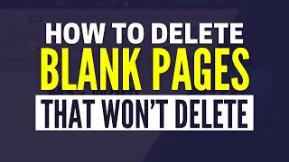 How to Delete a Blank Page You Can't Delete in Word (Quick & Easy)