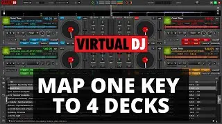 VirtualDJ 2023 Key Mapping: How to Map One Key to 4 Decks 🎹⌨️