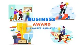 Business Award Character Animation After Effects Templates