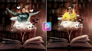 PicsArt Books And Clouds Concept |2020 Latest PicsArt Photo Editing | RTWORLD