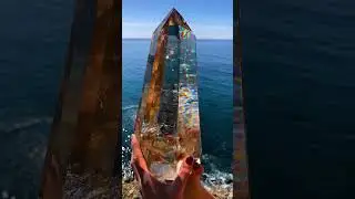Rainbowy Citrine over the Pacific Ocean 💎🌈🌞
