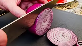 The sound of a sharp knife!