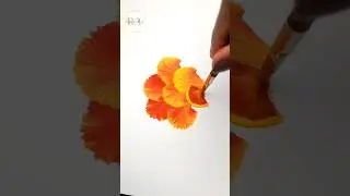 🔴 AMAZING Flower Painting CARNATIONS Using Round Brush technique 👌 #shorts #flowerpainting
