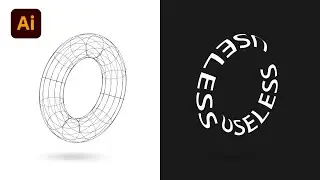 Warp Text To 3D Ring Shape in Adobe Illustrator - Graphic Design Tutorial