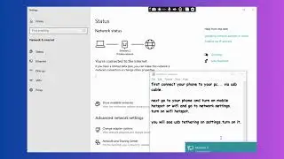 Use your phone as wifi for pc.