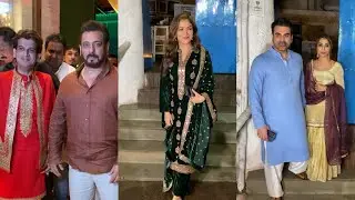 Salman khan Arbaaz Khan Shura Khan Spotted in bandra  & Salman came at Rahul Kanal  Ganpati Darshan