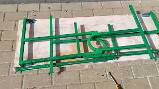 Раскладной самодельный верстак из старой парты