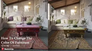 How To Change The Furniture Colors In Vray Render For Sketchup
