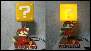 Question block mood light - Mario jumps, light ON