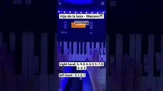 Hijo de la luna - Mecano | Easy Piano Tutorial #piano #shorts