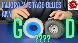 Injora 2 Stage Crawler Foams - 1.9” Blue