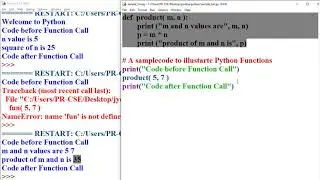Defining  and calling Functions in Python