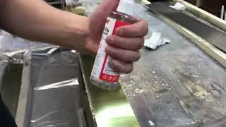 Патинирование и шлифовка латунного листа.