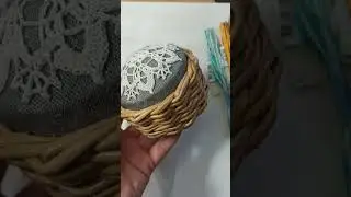 Плетение из бумажной лозы. Игольница со снежинкой