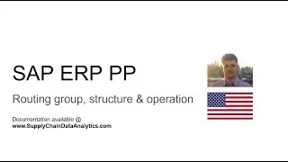 [EN 59] Routing groups, structures and operations in SAP PP
