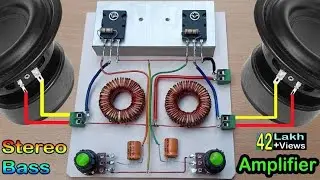 Simple Homemade Powerful Stereo Heavy Bass Amplifier _ How to Make Amplifier withTransistor 2SC5200