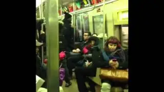 Amazing subway artist serenading a trip through the MTA