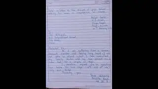 leave application letter #education