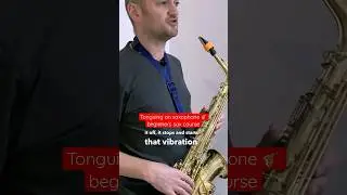 Tonguing on saxophone - beginners sax course 🎷 link in description for free music theory PDF
