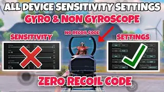 PUBG MOBILE SENSITIVITY SETTINGS | BEST SENSITIVITY FOR PUBG MOBILE | ZERO RECOIL CODE SENSITIVITY