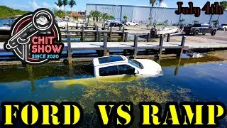 July 4th Fireworks Not Canceled ! Black Point Marina Ramp Swallows a Ford ! (Chit Show)