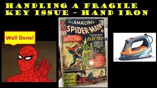 Handling a Fragile (not brittle) Amazing Spider-Man #9 for CGC comic book grading - hand ironing
