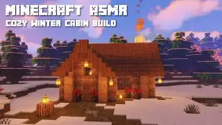 Minecraft ASMR 🏡 Building a Cozy Winter Cabin ❄️ Ear to Ear Whispers