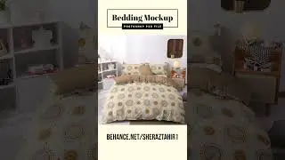 Bedding Mockup - Adobe Photoshop (PSD) File #bedding  #beddingcollection #bed #bedroom