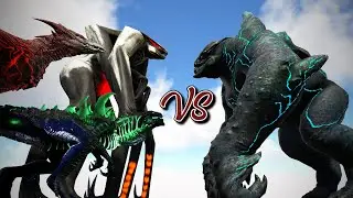 LEATHERBACK vs. Various Kaiju & King Titan | ARK Kaiju Battle 🦎