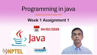 Programming in Java week 1 assignment Answers Solutions nptel assignment 1 | Jan 2026