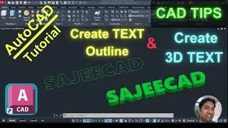 How to Create Text Outline & 3D Text in AutoCAD