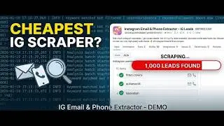 Cheapest Instagram Email & Phone Scraper on Apify? IG Email & Phone Extractor - IG Leads Scraper
