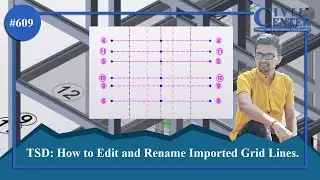 Edit Imported Grid Lines In TSD | Rename Grid Lines in TSD | Grid Lines in Tekla Structural Designer