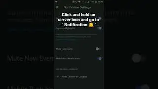 How to setup Notification settings to All Messages  in Discord Mobile 