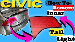 Honda Civic How to Remove Inner Rear Tail Light Housing Lens 2006 2007 2008 2009 2010 2011 Replace
