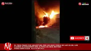 Impresionante incendio de una gomería de Luján de Cuyo