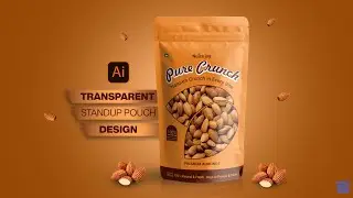 Transparent Standup Pouch |  Packaging Design | Adobe illustrator in HINDI / हिंदी में