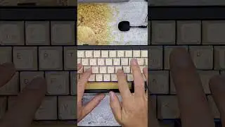 дочка тестирует gmk67 на свитчах akko cream blue pro v3,  asmr