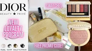 ✨ NEW ✨Dior Holiday Gift Set Pouch | Holiday Palette Swatches & Unboxing | Dior Beauty Prive Loyalty