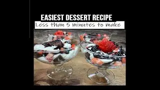 EASY DESSERT RECIPE for Valentine's Day. Less than 5 minutes to make. #viral #trending
