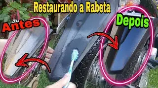 Como Restaurar a Rabeta da moto queimada de sol gastando 5 reais