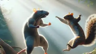 A Rat Bullying The Grey's Off The Food, It Ended Badly For The Rat