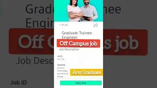 #siemens Graduate Trainee Engineer | Off campus Hiring #shots #newjobs #freshersjobs