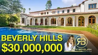 Luxurious Beverly Hills Mansion Tour | 10-Bedroom Santa Barbara-style Masterpiece | Rita Benelian