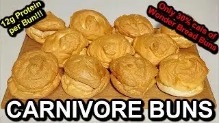Carnivore Kitchen: HIGH PROTEIN CARNIVORE BURGER BUN RECIPE with 30% the Calories of Wonder Bread!!!