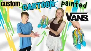 How to Paint CARTOON shoes!!