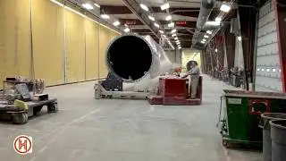 Wind Turbine Manufacturing with Ride-on Tugger | Hedin USA