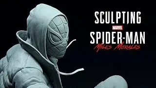 Sculpting Spider Man Miles Morales in Clay part 1
