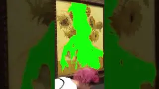 Protesters Throwing Tomato Soup On Van Gogh Painting | Green Screen